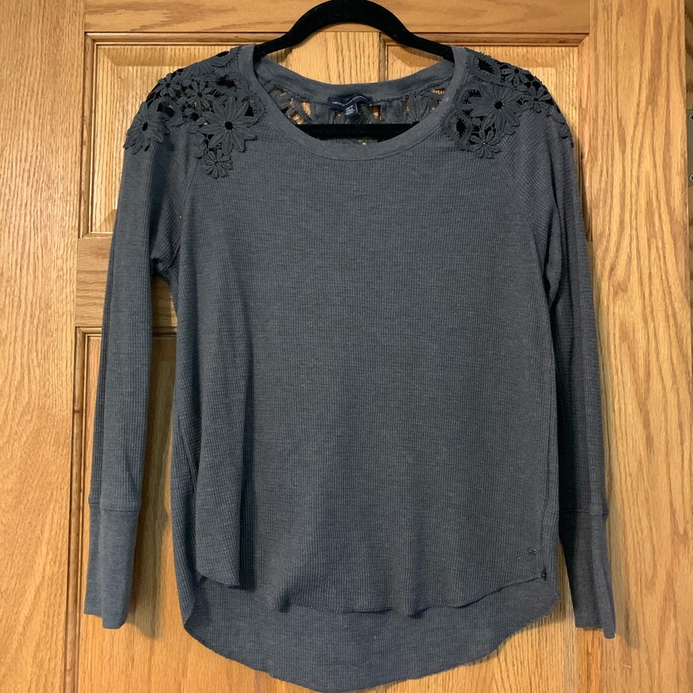 American eagle waffle knit long sleeve